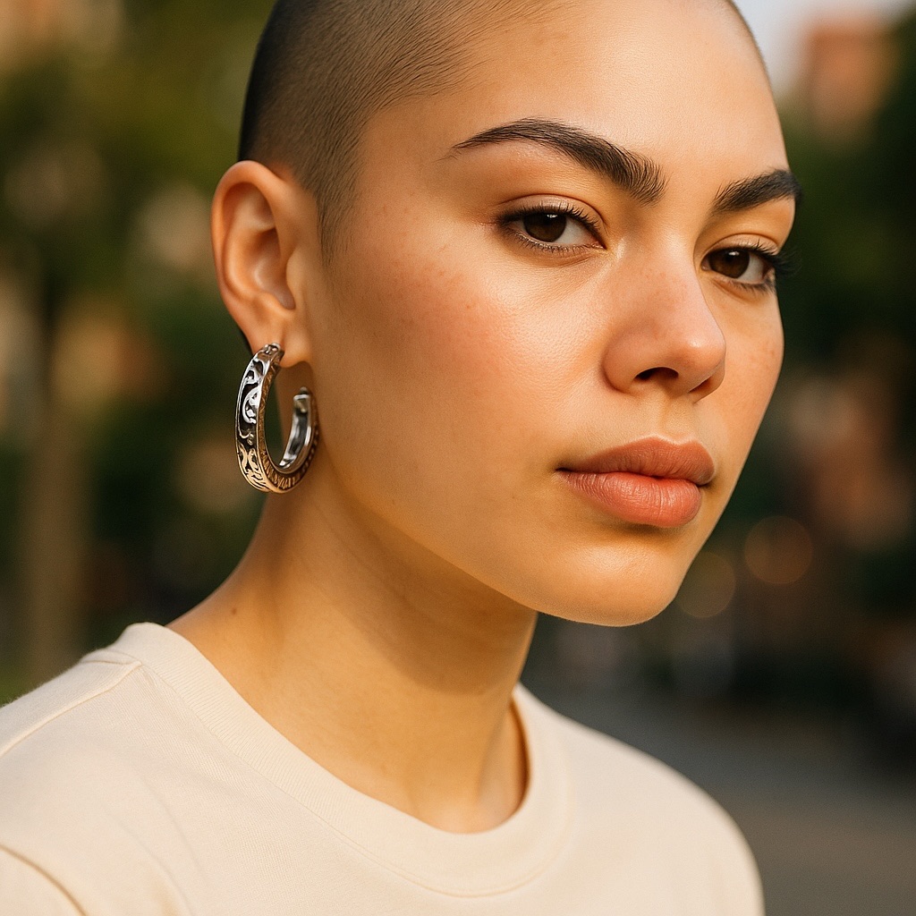 Mixit Elegant Silver Hoop Earrings 8$